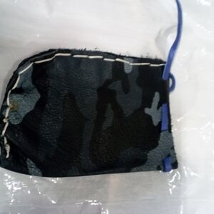 Men's Black and Gray Leather Bag